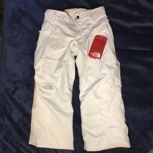 The North Face new white snow pants